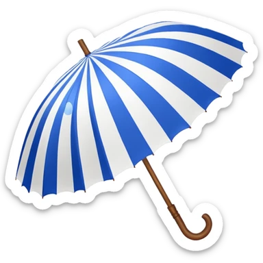 umbrella summer blue and withe sticker