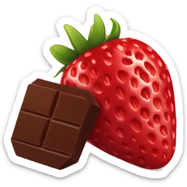 Fresas con chocolate sticker