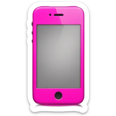 hot pink iphone sticker