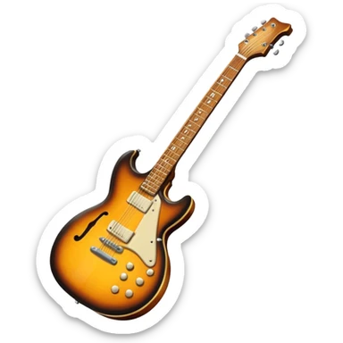 Electric guitar 1950s sticker