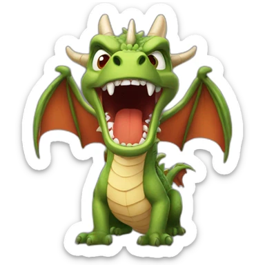 Angry dragon sticker