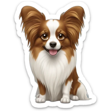 Papillon dog sticker