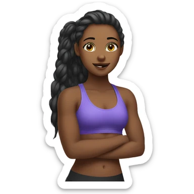 girl in the gym sticker