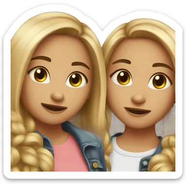 2 girls bestfriends sticker