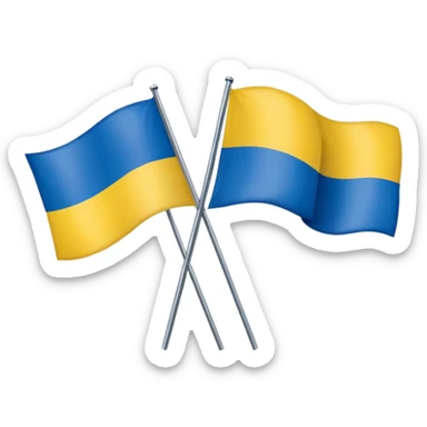 poland ukraine flag sticker