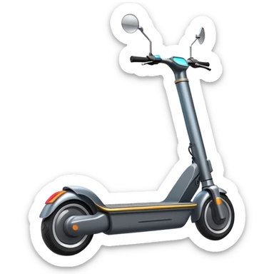 modern electric scooter with battery pack, transportation vehicle sticker