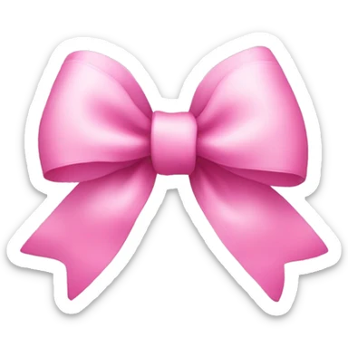 pink bow with white background  sticker
