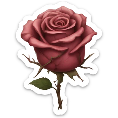 Withered rose sticker