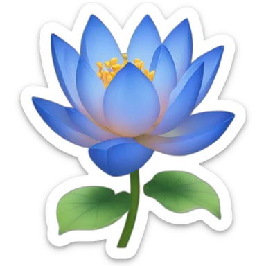 Blue lotus sticker