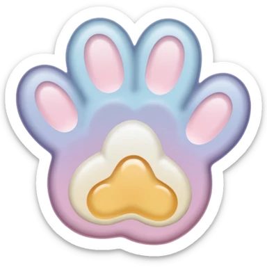 a very light pale pastel #ffbe8c pawprint sticker