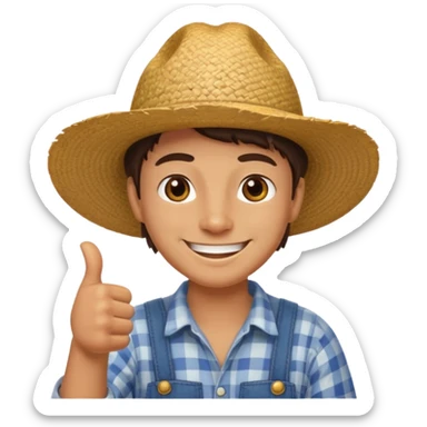 papa le gusta la iidea granjero  con puño de like sticker