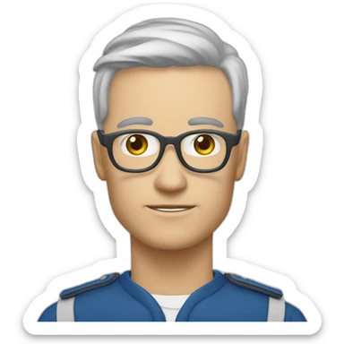 Blauer kreis mit einen weißen haken in der mitte sticker