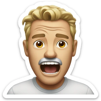 shouting Australian dad sticker