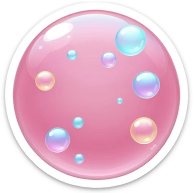 pastel pink bubbles sticker
