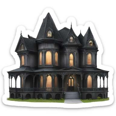 Gothic Victorian mansion sticker