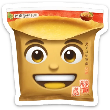 buldak ramen in package sticker