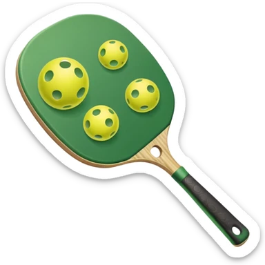 Pickleball paddle and ball sticker