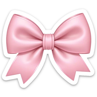 light pink bow on light pink bow sticker