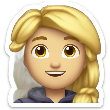 Genere un emojie faisant reference a fuze lll youtbeur blond minecraftien sticker
