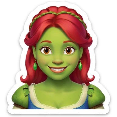 Fiona from Shrek iconic face sticker