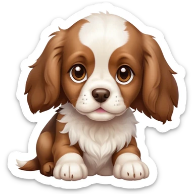 cute puppy spaniel  sticker