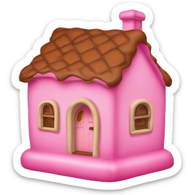 Lebkuchenhaus in pink sticker