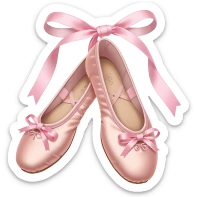 pastel pink ballet shoes sticker