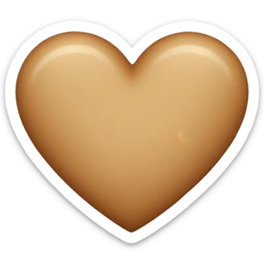 Light brown heart  sticker