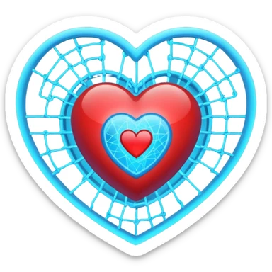 internet security heart sticker