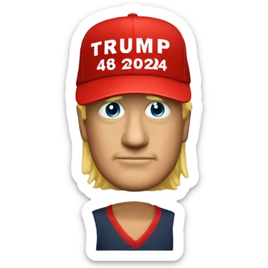 Trump 2024 red hat sticker