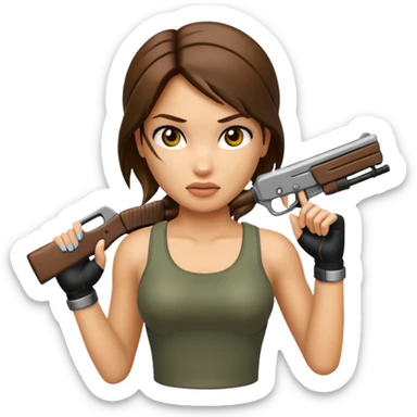 lara croft sticker