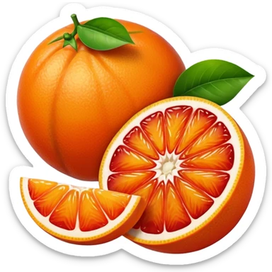 Tangerine & Blood Orange Fruit sticker