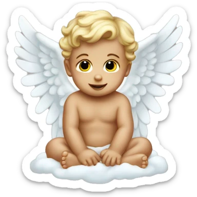 baby cherub angel sticker