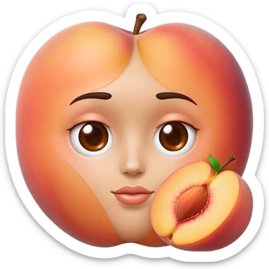 Half peach half butt appropriate  sticker