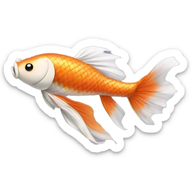 Koi fish wearing a black tutu  sticker