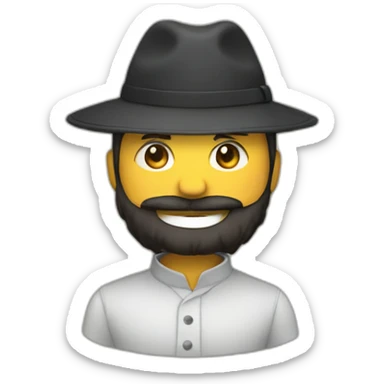 Juwish with kippa sticker