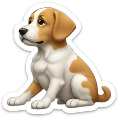praying dog sticker