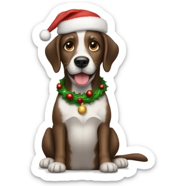 Christmas dog sticker