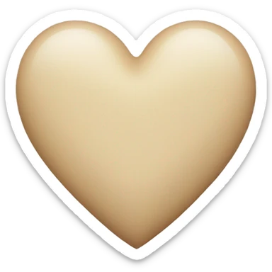 Beige Heart sticker