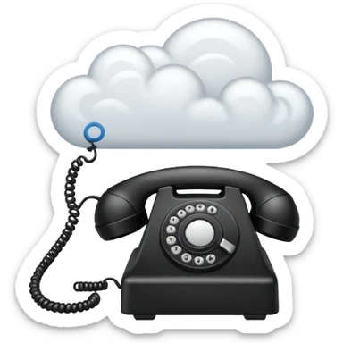 Un téléphone et un nuage, un sigle d'ondes  sticker