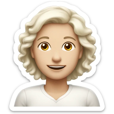 White-skinned selfless mother emoji. sticker