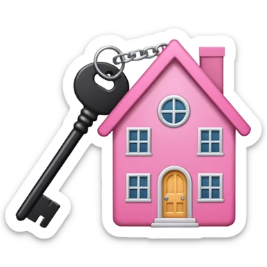 pink house key emoji sticker