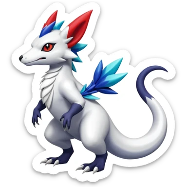 Shiny Vibrant Exotic Colorful Cool Zangoose-Salandit-Absol-fusion sticker