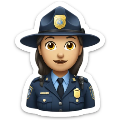 Un ratón mujer policía sticker