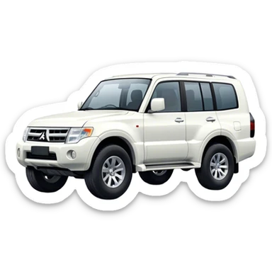 Mitsubishi Pajero - Mitsubishi (Model Year: 2021) (Iconic colour: White) sticker