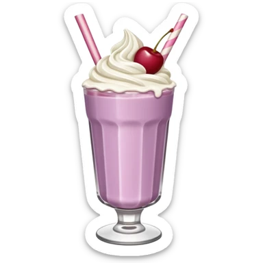 Retro mauve milkshake sticker