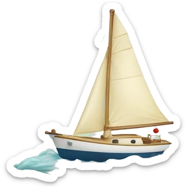 sailboat sailing in butter sticker