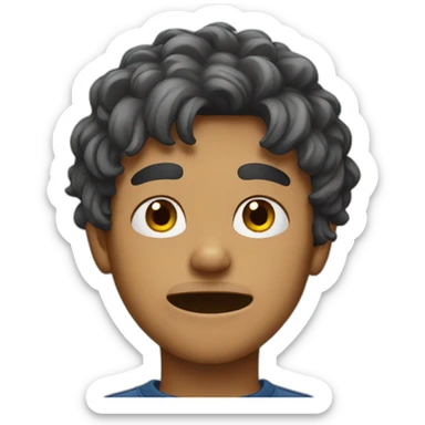 bold boy with nosebleed  sticker