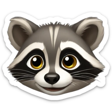 reliable baby raccoon sticker