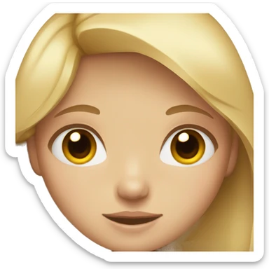 girl with light brown blond hair and blue eyes sticker